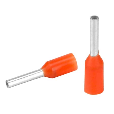 Pacer Group Pacer Orange 20-22 AWG Wire Ferrule - 6mm Length - 25 Pack TFRL22-6MM-25